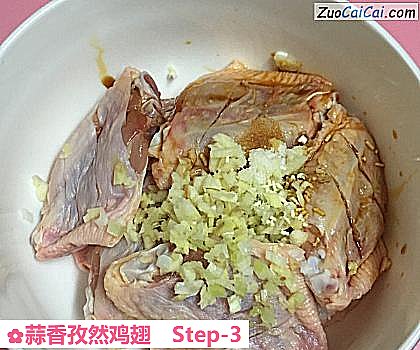 蒜香孜然鸡翅做法第三步骤