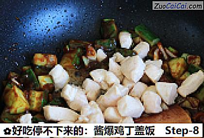 好吃停不下来的:酱爆鸡丁盖饭做法第八步骤