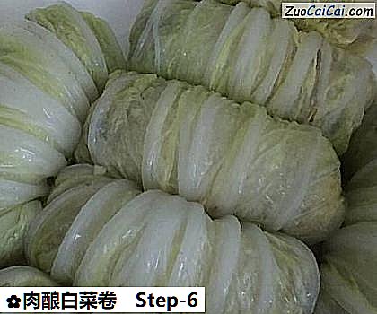 肉酿白菜卷做法第六步骤