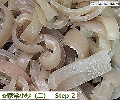 家常小炒做法第二步骤