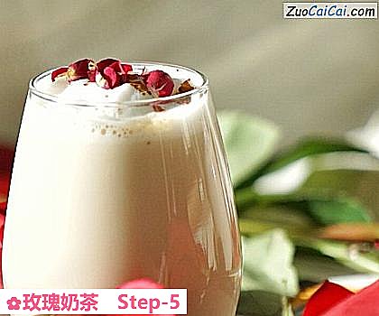 玫瑰奶茶做法第五步骤