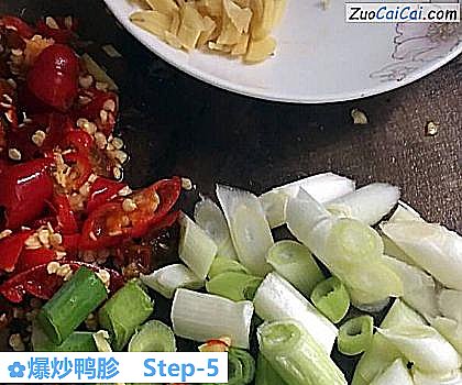 爆炒鸭胗做法第五步骤