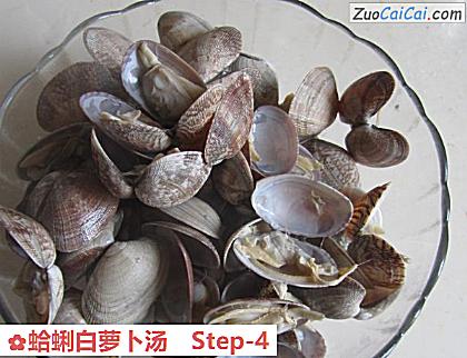 蛤蜊白萝卜汤做法第四步骤