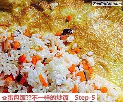 蛋包饭?不一样的炒饭做法第五步骤