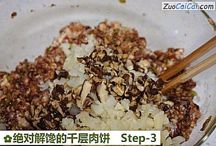 绝对解馋的千层肉饼做法第三步骤