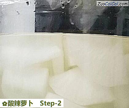 酸辣萝卜做法第二步骤
