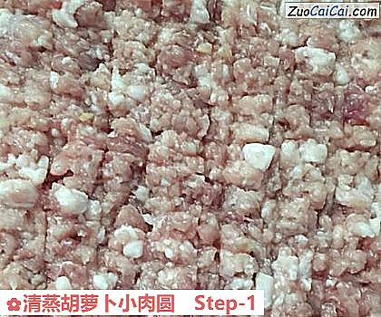清蒸胡萝卜小肉圆做法第一步骤