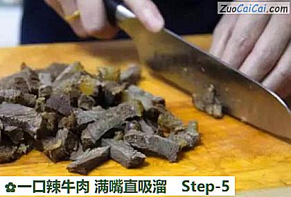 一口辣牛肉满嘴直吸溜做法第五步骤