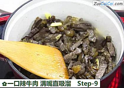 一口辣牛肉满嘴直吸溜做法第九步骤