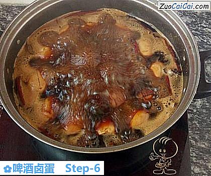 啤酒卤蛋做法第六步骤