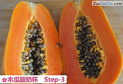 木瓜酸奶杯做法第三步骤