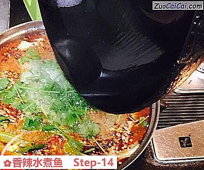 香辣水煮鱼做法第十四步骤