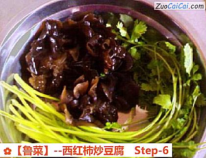 西红柿炒豆腐做法第六步骤