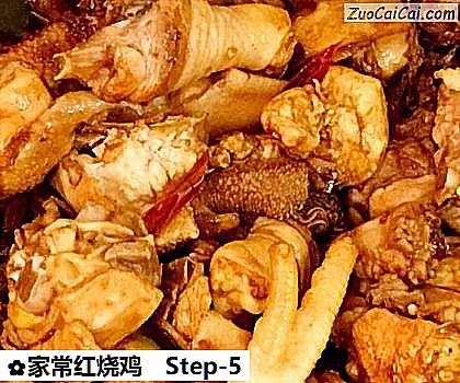 家常红烧鸡做法第五步骤