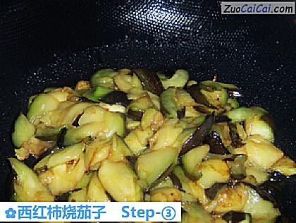 西红柿烧茄子做法第三步骤
