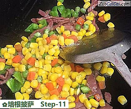 培根披萨做法第十一步骤