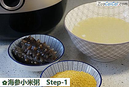 海参小米粥做法第一步骤