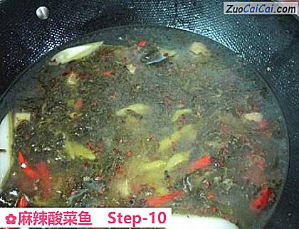 麻辣酸菜鱼做法第十步骤