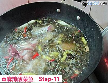 麻辣酸菜鱼做法第十一步骤