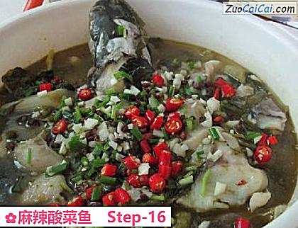 麻辣酸菜鱼做法第十六步骤