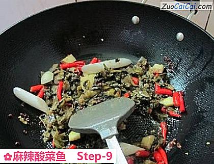 麻辣酸菜鱼做法第九步骤