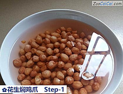花生焖鸡爪做法第一步骤