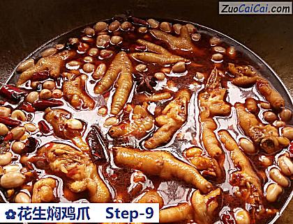 花生焖鸡爪做法第九步骤