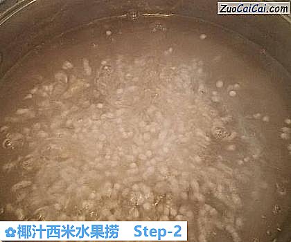 椰汁西米水果捞做法第二步骤