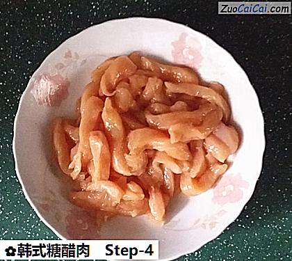 韩式糖醋肉做法第四步骤