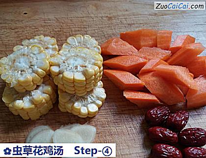 虫草花鸡汤做法第四步骤