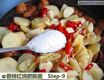 香辣红烧肥肠面做法第九步骤