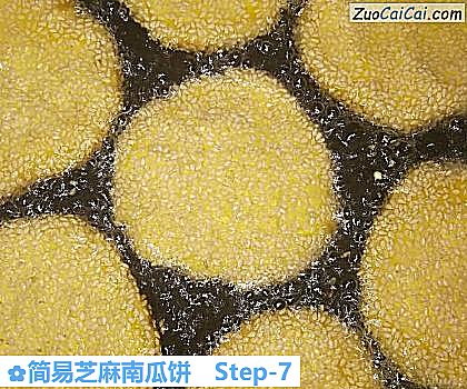 简易芝麻南瓜饼做法第七步骤