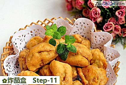 炸茄盒做法第十一步骤