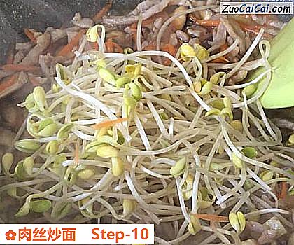 肉丝炒面做法第十步骤