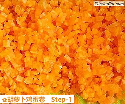 胡萝卜鸡蛋卷做法第一步骤