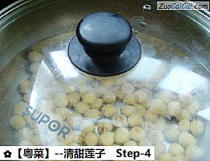 清甜莲子做法第四步骤