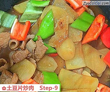 土豆片炒肉做法第九步骤
