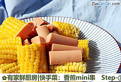 有家鲜厨房|快手菜:香煎mini串做法第一步骤