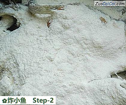 炸小鱼做法第二步骤