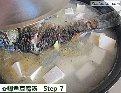 鲫鱼豆腐汤做法第七步骤