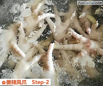 姜辣凤爪做法第二步骤