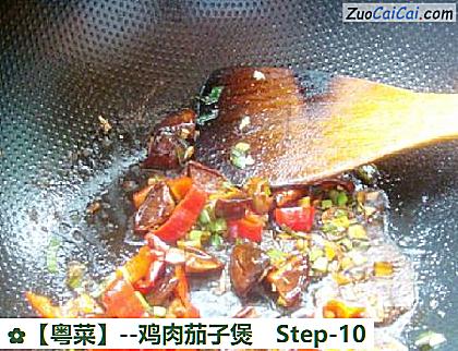 鸡肉茄子煲做法第十步骤