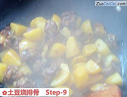 土豆烧排骨做法第九步骤