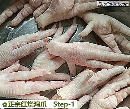 正宗红烧鸡爪做法第一步骤