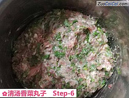 清汤香菜丸子做法第六步骤