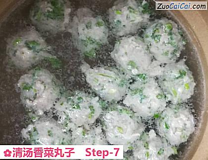 清汤香菜丸子做法第七步骤