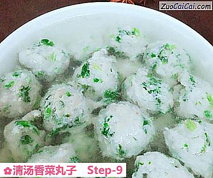 清汤香菜丸子做法第九步骤