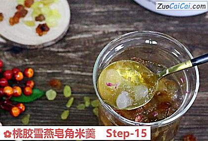 桃胶雪燕皂角米羹做法第十五步骤
