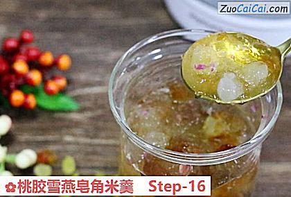 桃胶雪燕皂角米羹做法第十六步骤