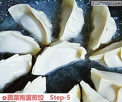 蔬菜抱蛋煎饺做法第五步骤